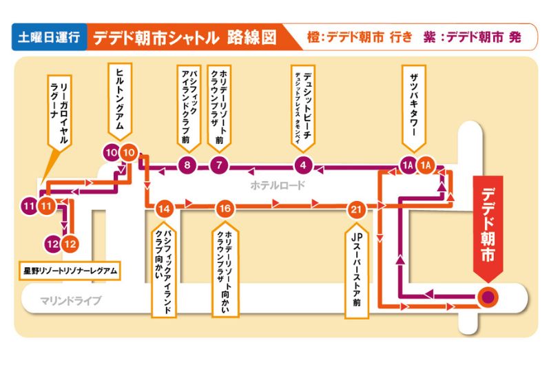 朝市シャトル路線図